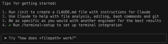 claude code init prompt